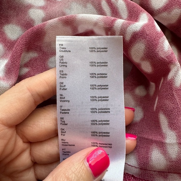 Maje Rivole Imprime Asymmetrical Midi Dress Size Small - Picture 11 of 13